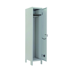 Armadio Spogliatoio 1 Posto con Serratura, Dimensioni 35x36x179 H cm, Grigio - Product Image 1