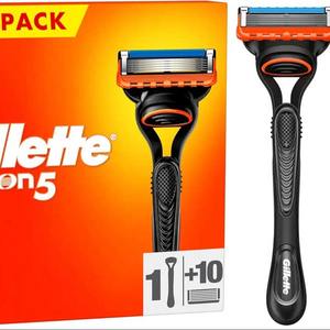Gillette Fusion5 Maquinilla de Afeitar para Hombre + 10 Recambios de Cuchillas de Afeitar con Recortadora de Precisión, 5 Cuchillas de Afeitar Antifricción - Product Image 1