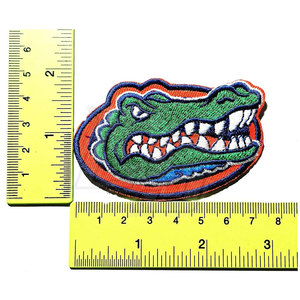 Màu xanh lá cây nhãn cá sấu đại học bóng đá Twill vải vá Logo sắt-on thêu adorning quần áo, quần jean mũ - Product Image 3