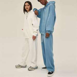 Unisex Mid weight Casual <b>Sweat</b> <b>Suit</b> <b>Men</b> Women Adults Customizable 100% Cotton Custom Logo Solid Colors Winter Quick Dry - Product Image 5