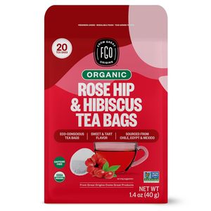 Thé aux cynorrhodons biologiques FGO, 20 sachets, sachets de thé aux herbes écologiques, sachet refermable - Product Image 6