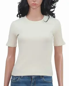 Женский укороченный топ высокого качества, оптовая продажа, фабричная поставка, женская укороченная футболка, белый укороченный Топ для женщин, оптовая продажа одежды