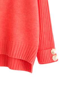 Ensemble pull en tricot rouge corail et pantalon large pour femmes, pull à col montant, vêtements de détente confortables pour l'hiver, fabricant personnalisé OEM - Product Image 6