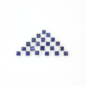 도매상에서 사파이어 스톤을 만드는 보석에 대한 3mm 천연 블루 사파이어 스퀘어 컷 패싯 느슨한 보석 보정 비즈 - Product Image 6