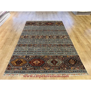 Ensemble de tapis en laine persane de luxe noués à la main abstrait pour les couloirs hôtels espaces de prière portes cuisines bureaux-lavable rembourré - Product Image 1