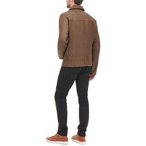 Vestes en cuir synthétique pour hommes de qualité supérieure et tendance, imperméables, respirantes, logo frontal, décontractées, printemps - Product Image 1