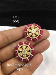 Alta demanda nupcial Kundan Jhumka pendientes elegante joyería india tradicional perfecta para compromisos Mehendi bodas al por mayor - Product Image 4