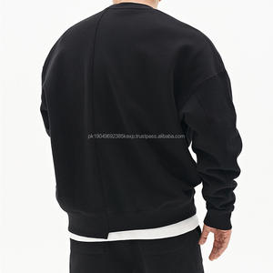 Sweat-shirt à capuche pour homme avec logo personnalisé, deux tons, bloc de couleur, manches longues, épaules tombantes, en molleton français, sweat-shirts pour femmes - Product Image 3