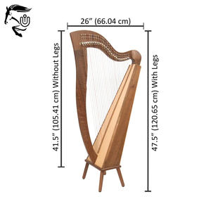 28 <b>Strings</b> New Customized Musical <b>Instrument</b> Wooden Material Made Irish Harp in Different Sizes Made By Unbridleds Industry - Product Image 6