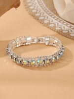 Haute apparence niveau diamant étincelant bracelet coloré mode exquise travail manuel de mariée accessoires de fête de mariage ne se décolore pas