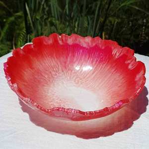 Tazón de Vajilla Hecho a Mano con Resina Pulida en Forma de Olas Color Marfil, Ecológico, para Cocina, Comedor, Fiestas, Vajilla de Origen Indio de Primera Calidad - Product Image 3