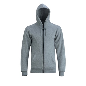 Sudadera con capucha de algodón de alta calidad para hombre de peso pesado con cremallera Lisa Precio al por mayor Logotipo personalizado Ropa de invierno transpirable Sudaderas con capucha - Product Image 2