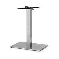 Base de table en fonte et acier, pied rectangulaire, revêtement peint ou en acier inoxydable