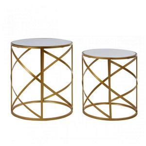 Premium Quality Uniquely Designed Marble Top Coffee <b>Table</b> with Metal Base Factory Direct Sell for Restaurant Use - Product Image 1