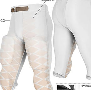 Pantalons de football américain pour adultes, respirants, anti-humidité, antibactériens, protection UV, grande taille, 100% polyester, OEM personnalisé - Product Image 4