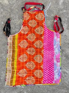Wholesale Vintage Kantha Quilt <b>Apron</b> Handmade Patchwork Quilted <b>Apron</b>, Bohemian Cotton <b>Apron</b> for Women <b>Kitchen</b> <b>Apron</b>, All Size - Product Image 4