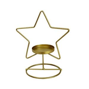 Gold Metal Tall Pillar <b>Candle</b> Holder Moroccan Islamic Arch Design Wedding Table Centerpiece Ramadan Home Decoration Items Luxury - Product Image 4