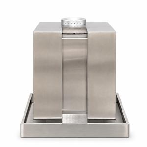 Ensemble de chicha haut de gamme en acier inoxydable avec base en verre, ventilateur à charbon rechargeable et accessoires complets - Product Image 2