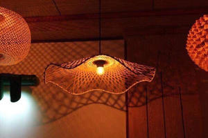 Top Quality Handmade <b>Wicker</b> Natural <b>Ceiling</b> Lantern Bamboo Pendant Shade Rattan Lamps Seashell Shape - Product Image 6