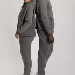 เสื้อฮู้ดผู้ชายโอเวอร์ไซส์ผ้าคอตตอนขนาดใหญ่100% หรูมีกระเป๋าข้างสำหรับฤดูหนาว - Product Image 4