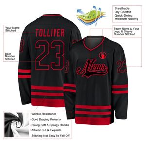 Maillot de hockey haute performance-Tissu personnalisable et confortable, parfait pour les jeux, la pratique et l'utilisation quotidienne - Product Image 2