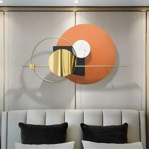 Art mural en métal de conception multicolore à la mode pour la décoration intérieure, décor métallique de tenture murale de designer d'intérieur pour la réception de bureau - Product Image 3