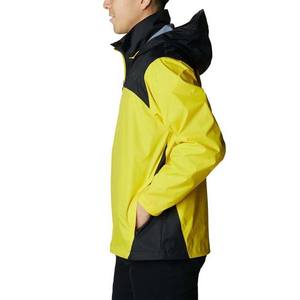 Nouvel arrivage de vestes pour hommes en nylon et polyester à manches longues avec logo personnalisé de couleur contrastée Vestes de pluie de style de rue à vendre - Product Image 3