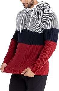 Colección Otoño Invierno 2024, jerséis con Capucha de punto 3D transpirables a la moda informal para hombre, manga larga, colores sólidos, anticontracción - Product Image 4