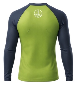 เสื้อแรชการ์ดแขนยาวผู้ชาย OEM ป้องกันริ้วรอย UPF 50+ ป้องกันแสงแดด UV ระบายอากาศได้ดี แห้งเร็ว เป็นมิตรกับสิ่งแวดล้อม - Product Image 4