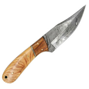 Cuchillo Bowie de Caza de Acero Inoxidable de Diseño Superior, Mango de Madera de Alta Calidad con Agarre Cómodo, Borde Dentado, Personalizable OEM - Product Image 1