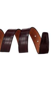 Ceinture d'ouvriers décontractée de 1.5 pouces de largeur pour hommes en cuir de vache grainé avec laiton massif pour boucle argent pour boucle - Product Image 6