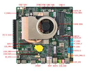 Alto desempenho HM170/HM175 Chipset BGA1440 <span class=keywords><strong>ITX</strong></span> Industrial Motherboard QM6000 DDR4 32GB 2LAN 6COM para <span class=keywords><strong>Mini</strong></span> Computador Embutido - Product Image 4