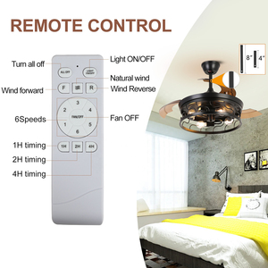 Ventilador de Techo HC con Luz de 48 Pulgadas, 4 Aspas, Motor DC, LED Regulable, Control Remoto, Estilo Moderno para Hogar y Oficina - Product Image 5