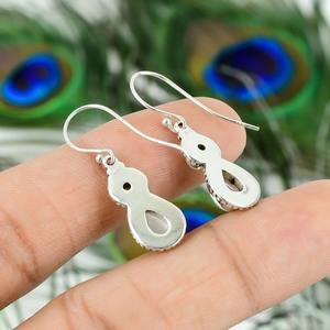 Women Fashion Jewelry Rose Quartz Gemstone <b>Earrings</b> 925 <b>Solid</b> Sterling <b>Silver</b> <b>Earrings</b> for Women & Girls Dangle <b>Silver</b> <b>Earrings</b> - Product Image 2