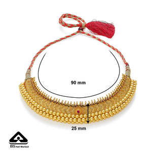 Collar Choker Shringarika Vajratik Chapado en Oro - Product Image 5
