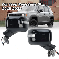 Ensemble de rétroviseurs pour Jeep Renegade BU 2015 2016 2017 2018 2019 2020-2022 Noir brillant Rétroviseurs latéraux chauffants Accessoires de voiture