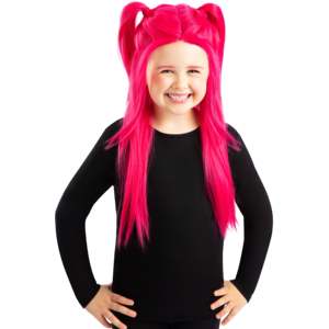 K-Pop Demon Hunters Mira Kids <b>Wig</b> 32-Inch High Temperature Fiber Synthetic Lace Hair for Cosplay Carnival & Halloween - Product Image 4