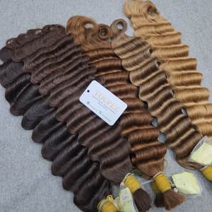 Extensions de cheveux en vrac mèches de cheveux humains non transformés recueillis directement auprès des donneurs, offrant une polyvalence pour divers styles. - Product Image 5