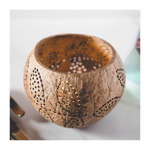 Antique Natural <b>Coconut</b> <b>Candle</b> Holder Handmade Tea Light Holders Coco Shells Bulk Quantity - Product Image 1