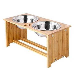 Bol pour chien en bois fait à la main avec support surélevé, conçu pour une alimentation confortable des animaux de compagnie et une meilleure digestion - Product Image 3