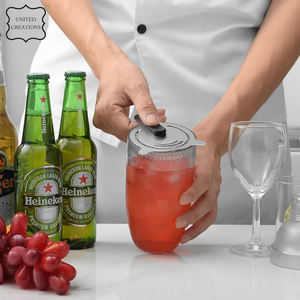 Herramientas de barra comercial profesional, colador de cóctel de acero inoxidable con logotipo personalizado, colador de Metal portátil de malla fina para barra de vinos - Product Image 3