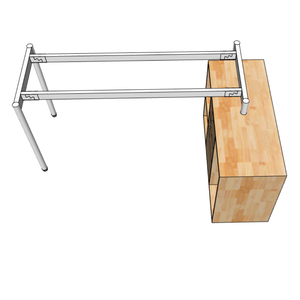 Pieds de meuble en acier au carbone de style industriel pour cuisine et salle à manger 140x60 cm HCOM215 - Product Image 2