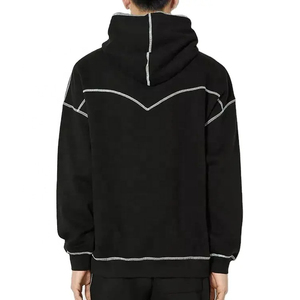 Pull à capuche élégant 100% coton sweat-shirt chaud personnalisable avec broderie imprimée adaptée aux commandes en gros de vêtements décontractés - Product Image 4