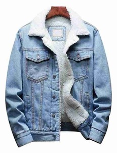 Veste en jean pour hommes de haute qualité, sur mesure et à la mode, veste en jean à l'intérieur en fourrure et au design personnalisé pour hommes, vente en gros - Product Image 2
