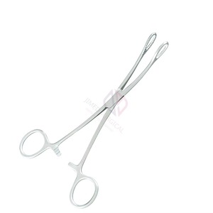 Pinces à éponges en acier inoxydable JIMED SURGICAL, revêtement bleu, pour usage vétérinaire |   Instruments chirurgicaux manuels de haute qualité pour la gynécologie - Product Image 4