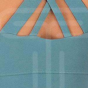 Sujetador deportivo sin costuras de alto soporte superventas para mujer tela personalizable-Spandex/nailon transpirable con posición de logotipo frontal - Product Image 6