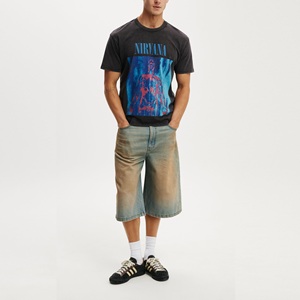 เสื้อยืดคอกลมทรงโอเวอร์ไซส์สำหรับผู้ชาย ผ้าถักเนื้อฝ้าย 100% น้ำหนัก 220 กรัม ระบายอากาศได้ดี แห้งเร็ว แขนสั้น พิมพ์ลายดิจิตอลด้านหน้า - Product Image 4