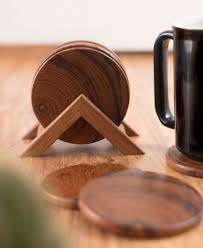 Top Quality Wooden Coasters Mats Customize Shape Size Round Epoxy Wood Resin Coaster Placemats With High Grade Wooden <b>Table</b> Mats - Product Image 3