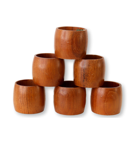 Décoration de table Rondelles de serviette en bois de mangue qualité originale meilleure conception de doublure 100% Rond de serviette en bois artisanal naturel - Product Image 2