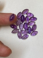 Cabochons en améthyste violette naturelle, forme marquise, dos plat, polis, marque AMARA, pour la fabrication de bijoux DIY, haute technologie
